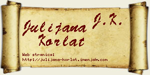Julijana Korlat vizit kartica